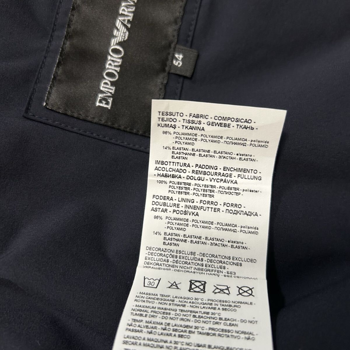 新品?希少XXXL相當(dāng)!!!エンポリオアルマーニ【幻の逸品】EMPORIO ARMANI ダウンジャケット　アウター　中綿　ネイビー