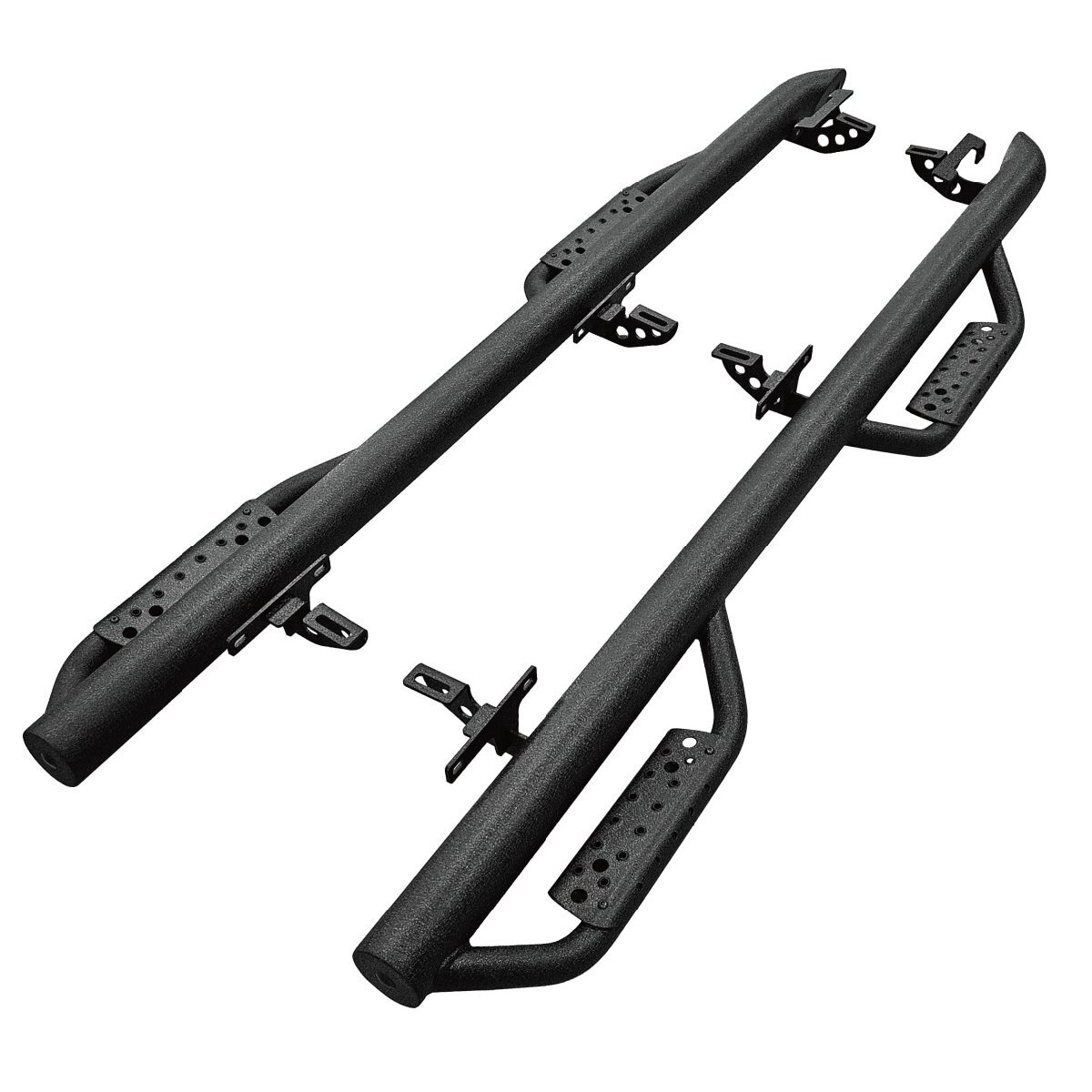 07-18y Jeep JK ラングラー サイドステップ サイドバー ステップ サイドガード オフロード スチール アンリミテッド ジープ_画像3