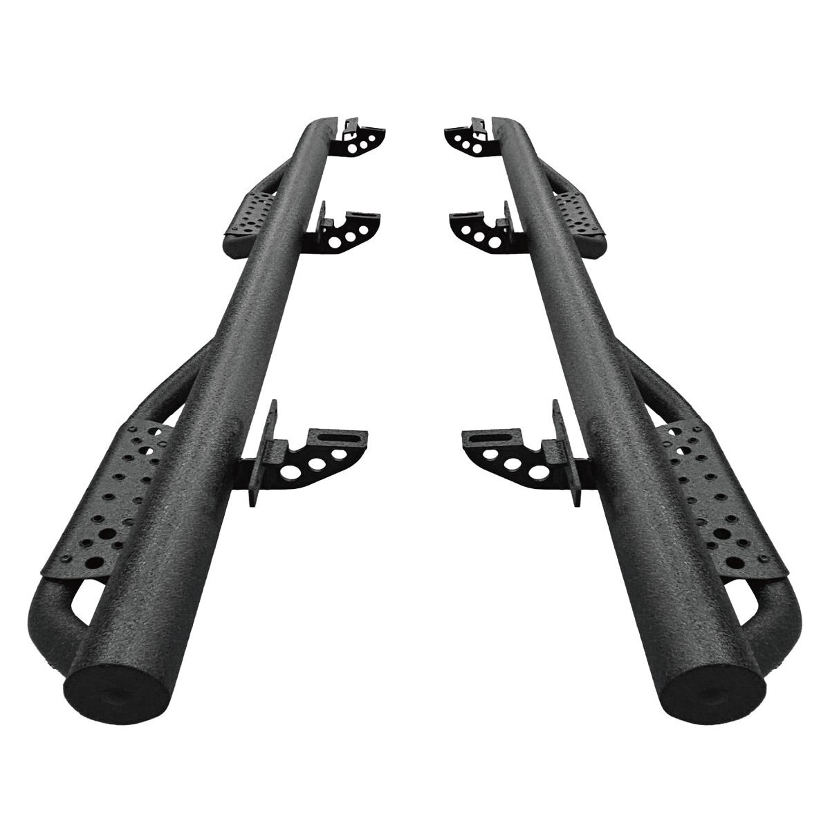 07-18y Jeep JK ラングラー サイドステップ サイドバー ステップ サイドガード オフロード スチール アンリミテッド ジープ_画像4