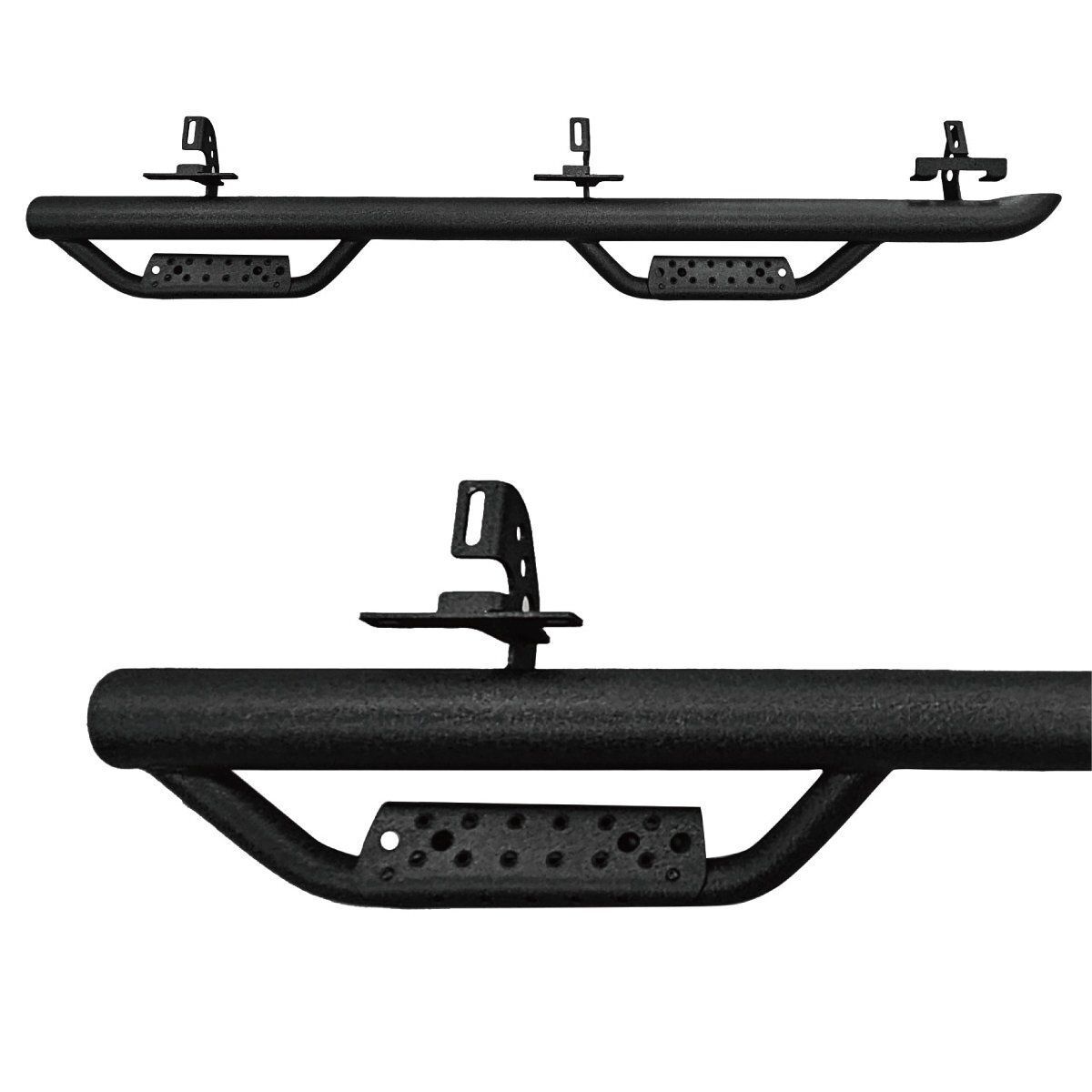 07-18y Jeep JK ラングラー サイドステップ サイドバー ステップ サイドガード オフロード スチール アンリミテッド ジープ_画像5