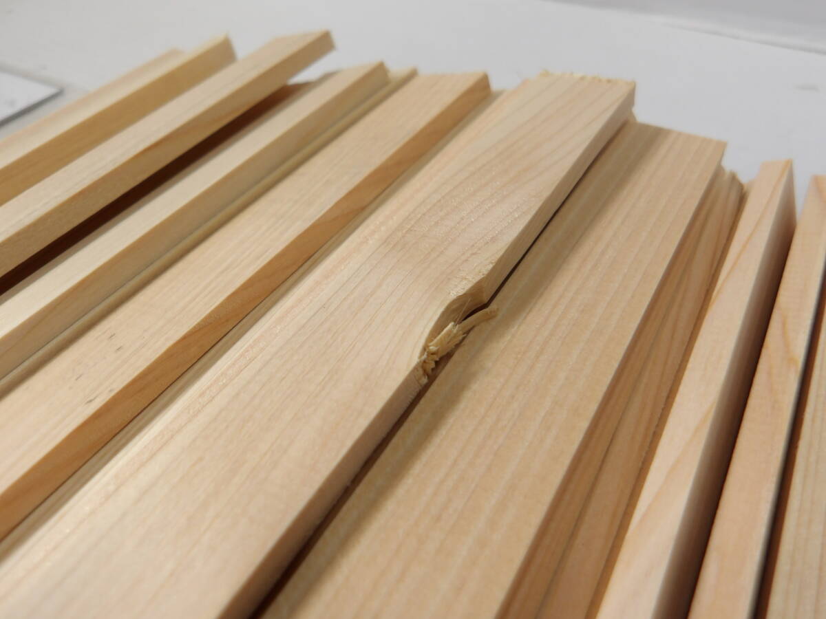 木っ端クラブ　★5mm厚★　ヒノキ　薄板　(厚約5mm 幅約20mm)　 4面プレーナー済み　DIY ハンドメイド 木材 A140_画像4