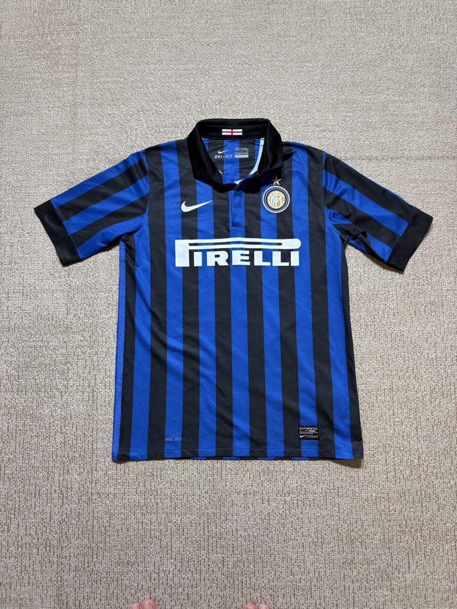 美品 NIKE サッカー インテル 55番 長友 ユニフォーム 未使用 ナイキ ユニホーム 長友佑都 日本代表 イタリア キッズサイズ