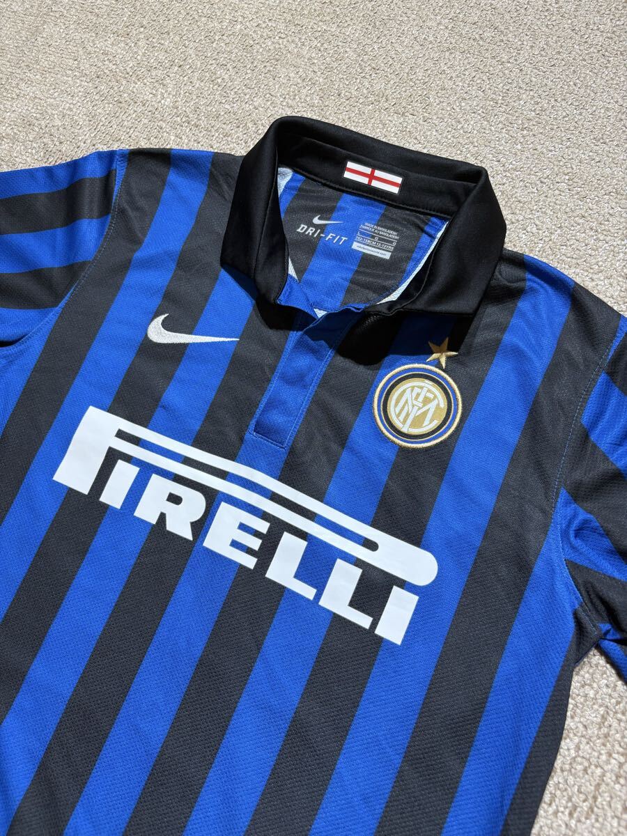 美品 NIKE サッカー インテル 55番 長友 ユニフォーム 未使用 ナイキ ユニホーム 長友佑都 日本代表 イタリア キッズサイズ