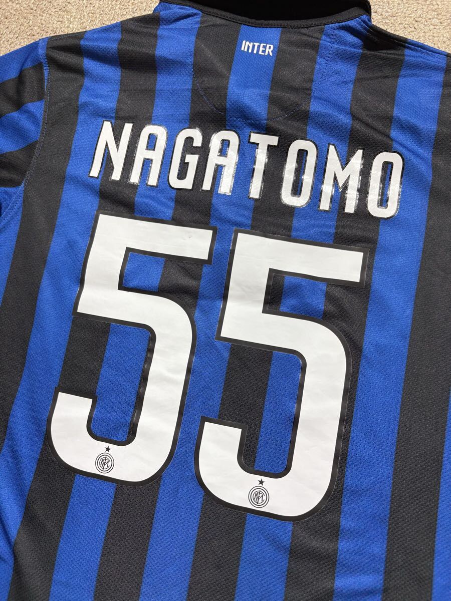 美品 NIKE サッカー インテル 55番 長友 ユニフォーム 未使用 ナイキ ユニホーム 長友佑都 日本代表 イタリア キッズサイズ