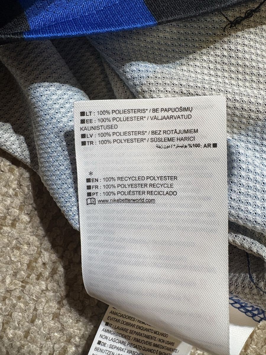 美品 NIKE サッカー インテル 55番 長友 ユニフォーム 未使用 ナイキ ユニホーム 長友佑都 日本代表 イタリア キッズサイズ