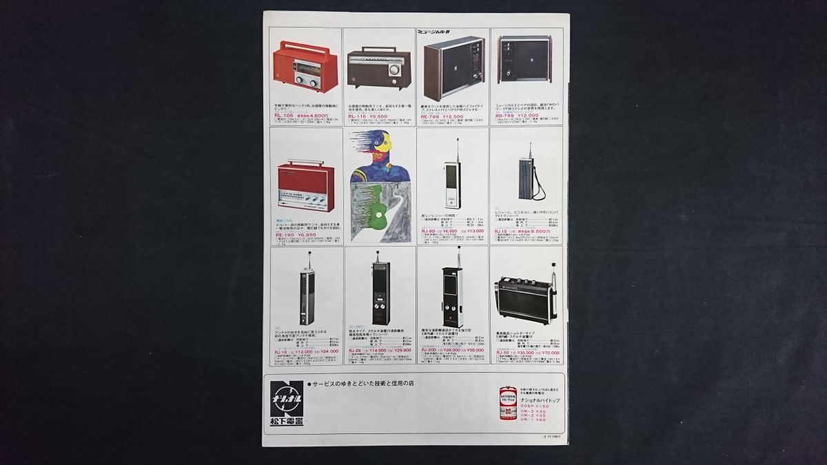 『National(ナショナル)パナソニック ラジオ 総合カタログ1971年9』ワールドボーイ2000GX(RF-868)/RF-8580/RF-747/RF-860/RF-1500/RF-5000_画像10