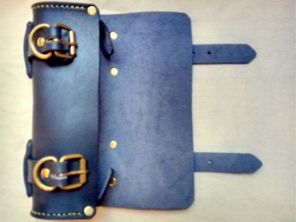 2.8mm厚姫路産ダークネイビーヌメ革ツールバッグG(訳あり