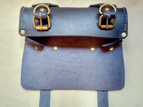 2.8mm厚姫路産ダークネイビーヌメ革ツールバッグG(訳あり