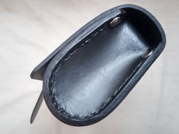 姫路産ブラックヌメ革コンパクトバッグ(訳あり