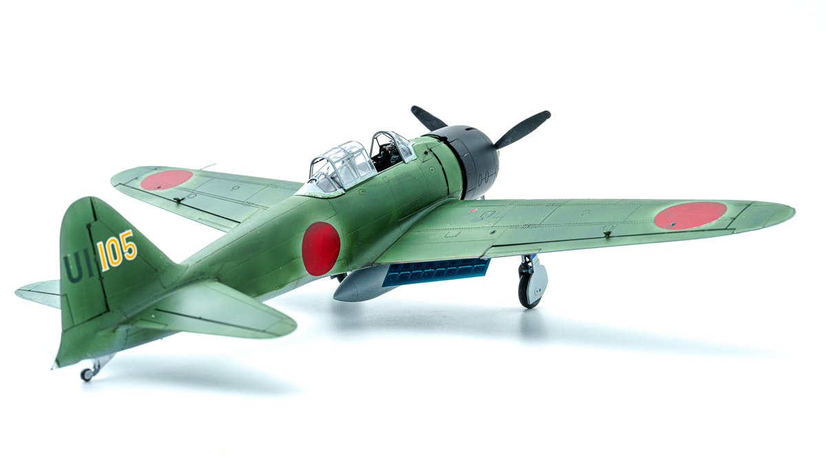 タミヤ　1/48　零式艦上戦闘機二二型　応急迷彩　プラモデル完成品　ゼロ戦　零戦_画像3