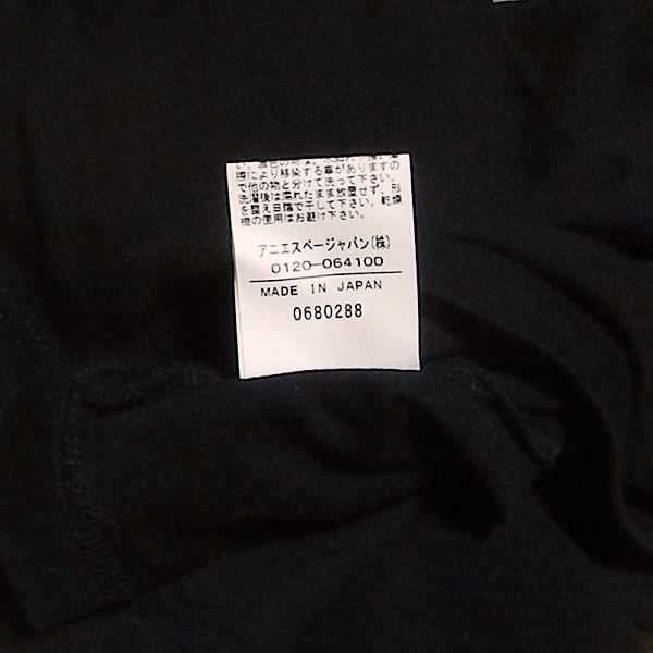 agnes b. PARIS アニエスベー パリス 日本製 スリムフィット 星 ワンスター 半袖 Tシャツ カットソー 黒 小さめ 1 / S 美品_画像10