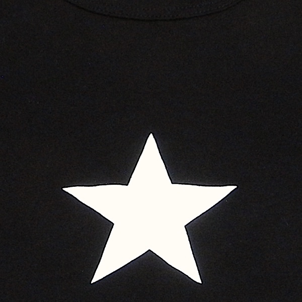 agnes b. PARIS アニエスベー パリス 日本製 スリムフィット 星 ワンスター 半袖 Tシャツ カットソー 黒 小さめ 1 / S 美品_画像5