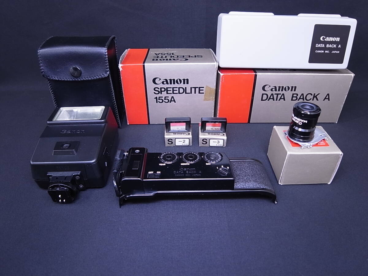 ★☆美品 Canon キャノン AE-1 ダブルレンズ NEW FD 50mm F1.8 / NEW FD 35-70mm F4 データバックAほかおまけ付き☆★