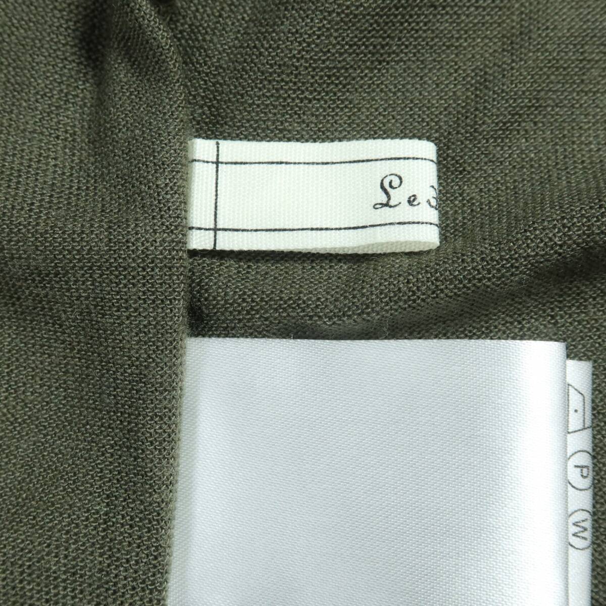 【新品：紙タグ】ルデュアル Ledual★サラリと羽織れる 着流しロングカーディガン 大きいサイズ4L カーキ系＊ｚ15297_画像7
