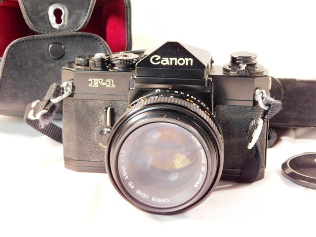 Y322★CANON F-1 一眼レフフィルム式カメラ マニュアルレンズセット/一眼レフ カメラ /FD55mm/キャノン/送料700円～