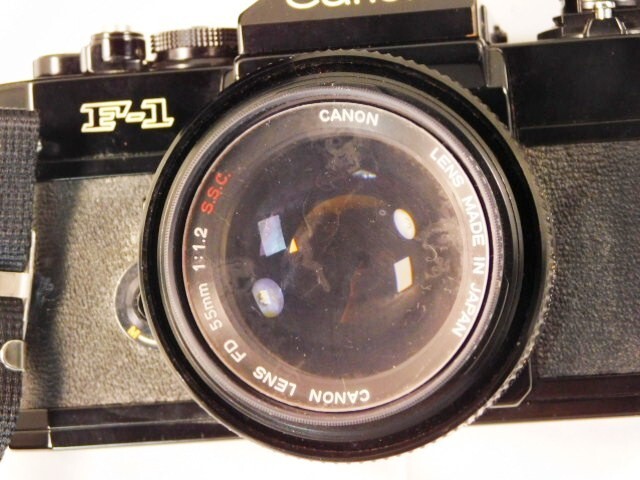 Y322★CANON F-1 一眼レフフィルム式カメラ マニュアルレンズセット/一眼レフ カメラ /FD55mm/キャノン/送料700円～
