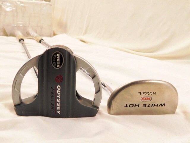 A373★ODYSSEY/ゴルフクラブ/パター2本セット/WHITE STEEL 2-BALL SRT/WHITE HOT XG ROSSIE/スチールシャフト★送料1300円～