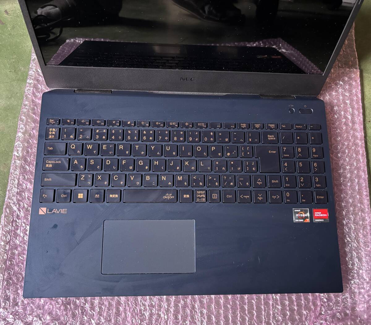 NEC N1565/FAL RYZEN 7 поколение SSD нет память 4GB 15.6 дюймовый FHD электрический кабель адаптор есть, трещина нет пуск невозможно утиль