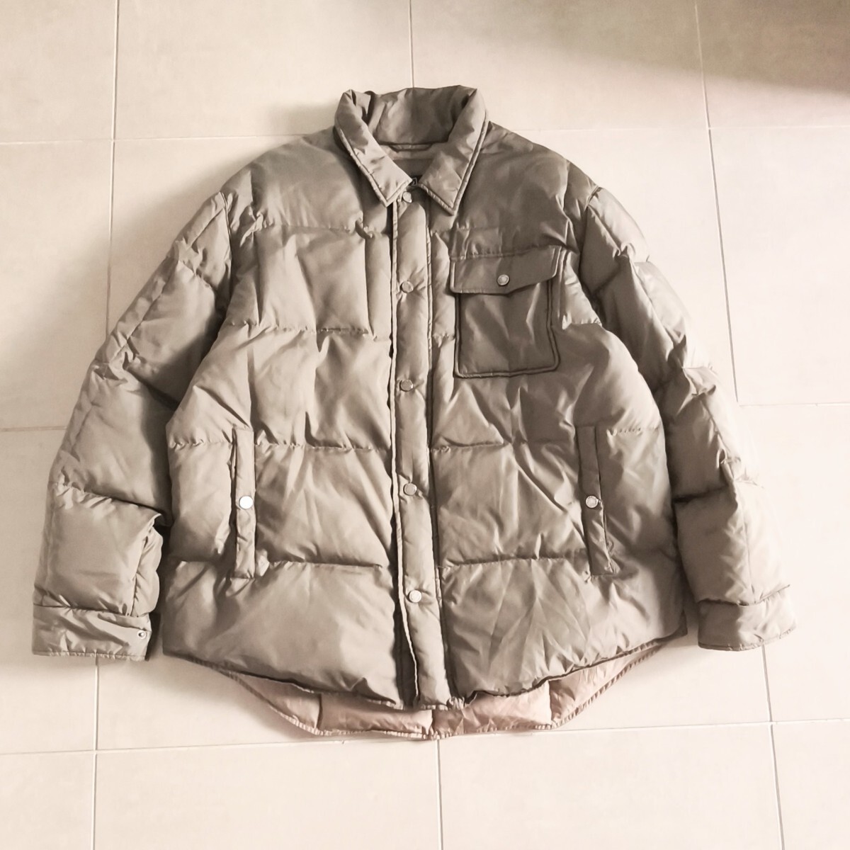 90s Ralph Lauren　ラルフローレン　シャツ型　ダウンジャケット　L_画像1