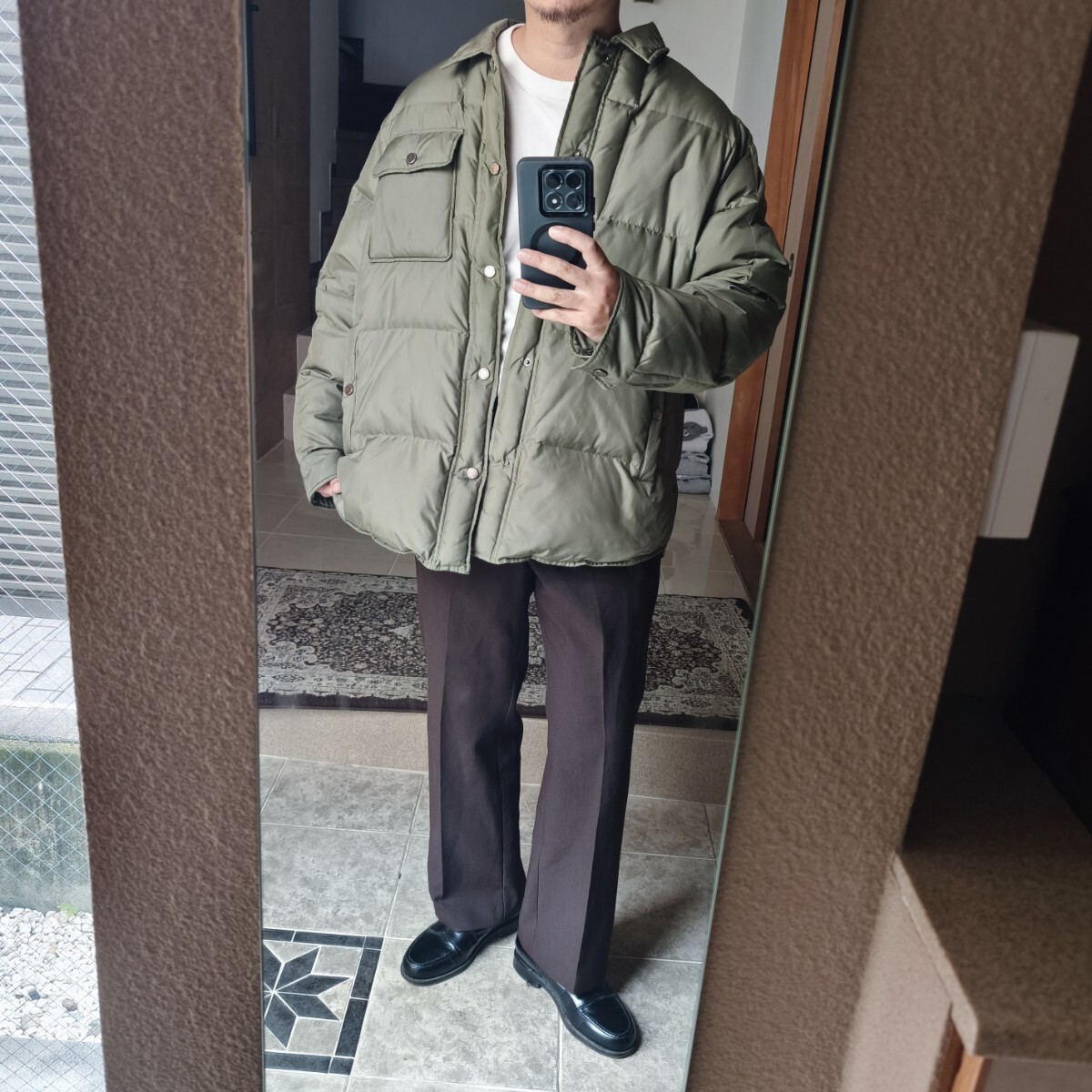 90s Ralph Lauren　ラルフローレン　シャツ型　ダウンジャケット　L_画像7