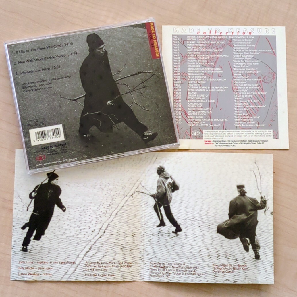 CD ジョン・ルーリー・ナショナル・オーケストラ John Lurie National Orchestra Men With Sticks 93年 Belgium盤 ディスク良好_画像3