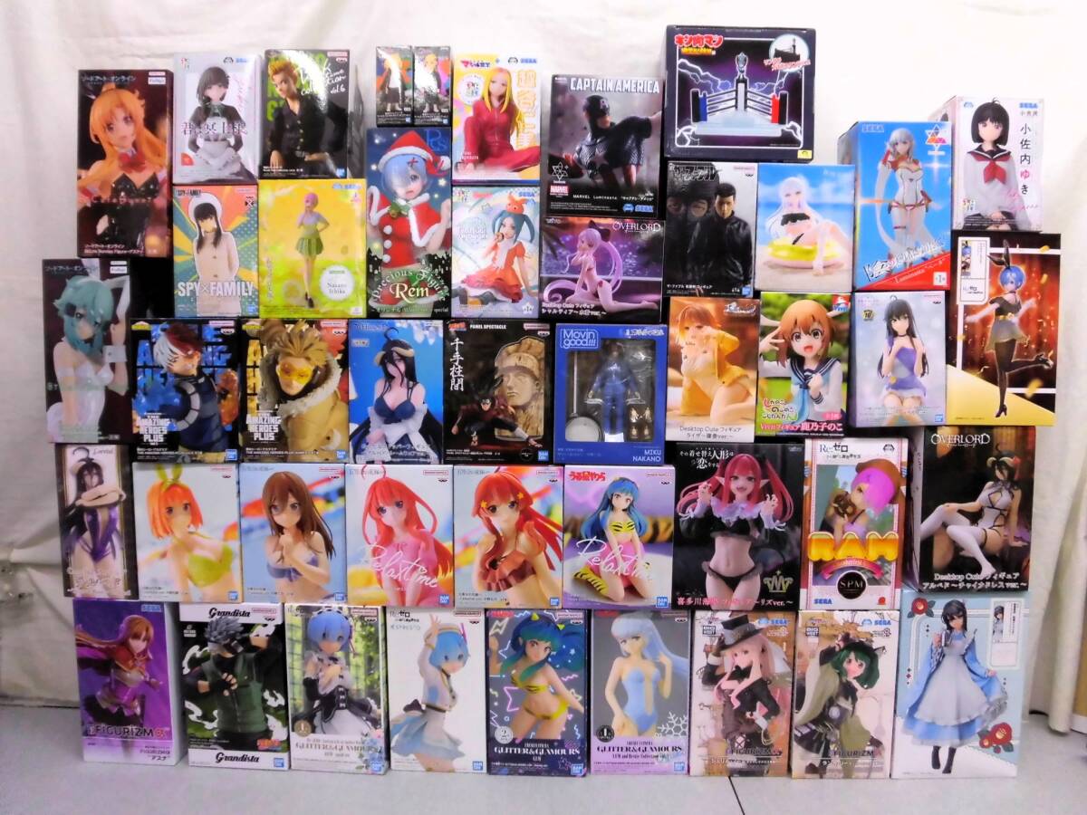 未開封 フィギュア まとめて大量60個セット オーバーロード/うる星やつら/マクロスF/リゼロ/ヒロアカ/SAO/ナルト/東リベ/五等分の花嫁 等々