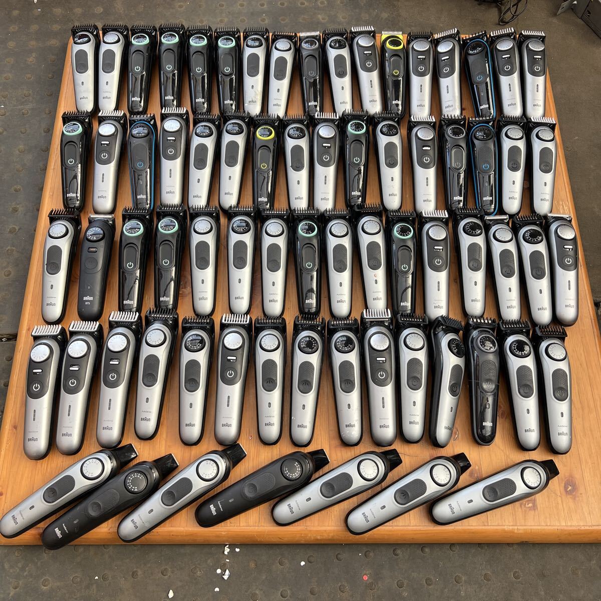 ブラウン BRAUN バリカン 67本まとめセット Type:5808、5804、5544、5516、5517 電源コード欠品 展示現状品 動作品あり