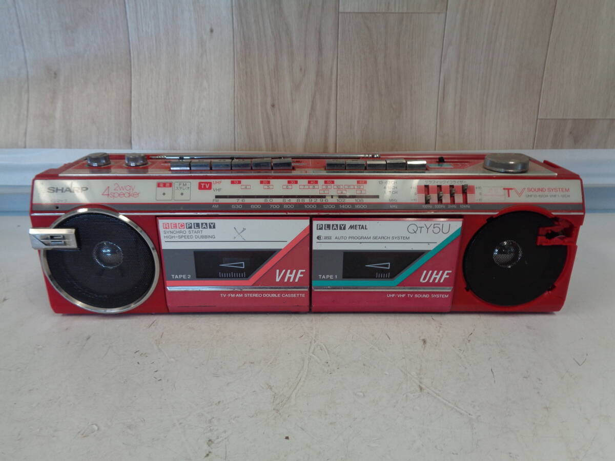 C4014　シャープ SHARP ラジカセ QT-Y5U(R)　③サイズ_画像1
