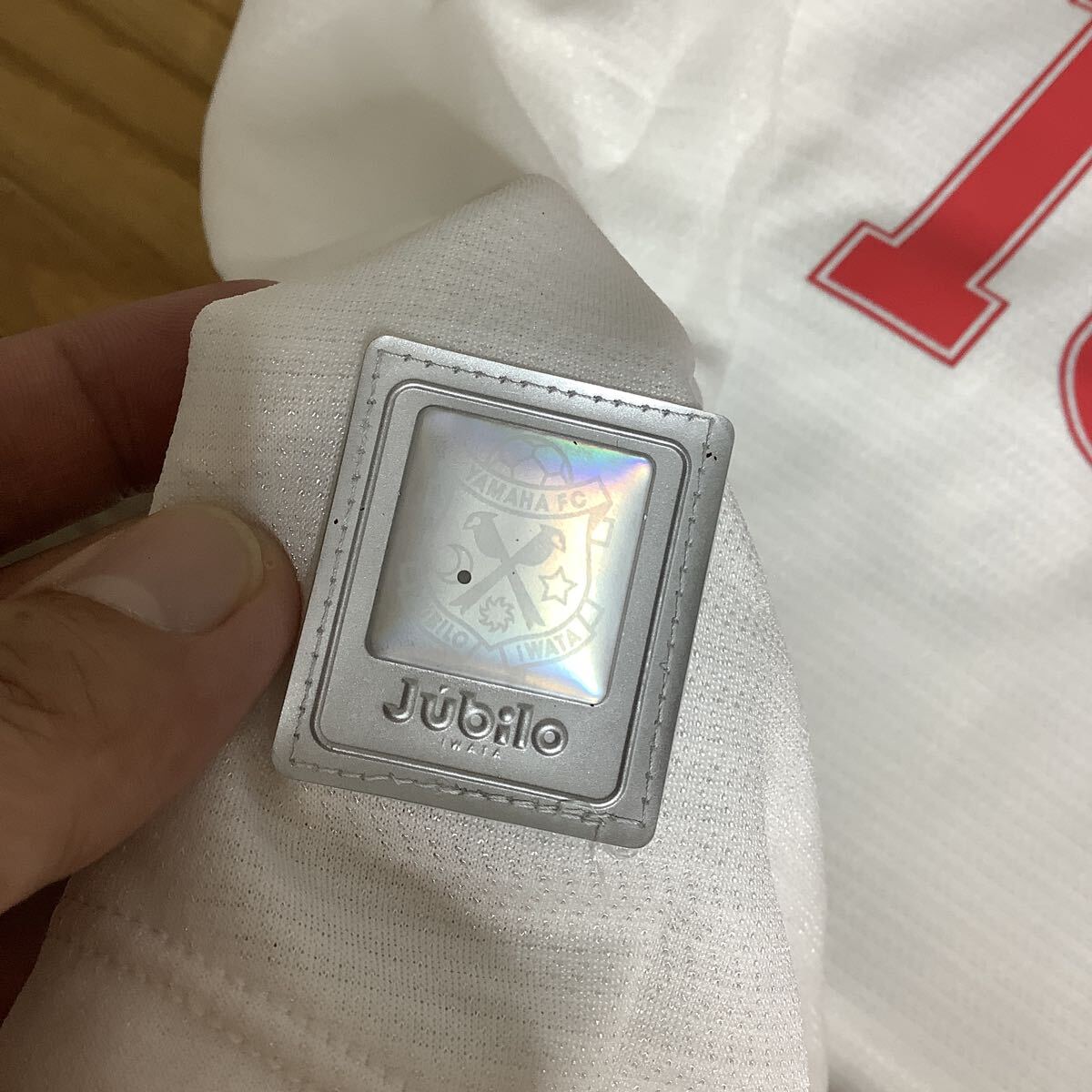 え1744 ジュビロ磐田 PUMA #18 前田 遼一選手 2014 アウェイ オーセンティックユニフォーム L ホワイト エンブレムプレート 日本制