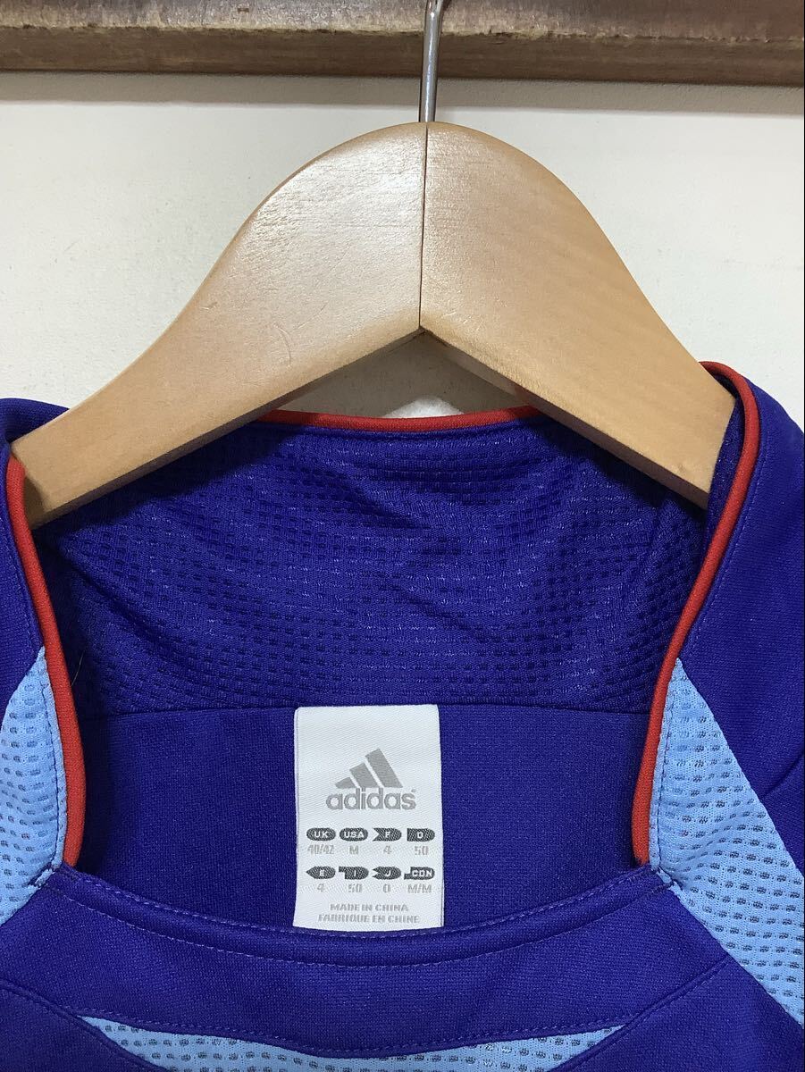 う1764 サッカー日本代表 adidas 2006-2007 ユニフォーム O ホーム 刃文 ロゴ刺繍 無地 サッカーシャツ 応援ユニフォーム