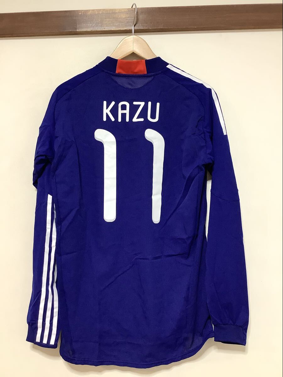 う1772 サッカー日本代表 2010-2011 長袖ユニフォーム adidas アディダス O ホーム 日本制 ロゴプリント サッカーシャツ 革命に導(dǎo)く羽
