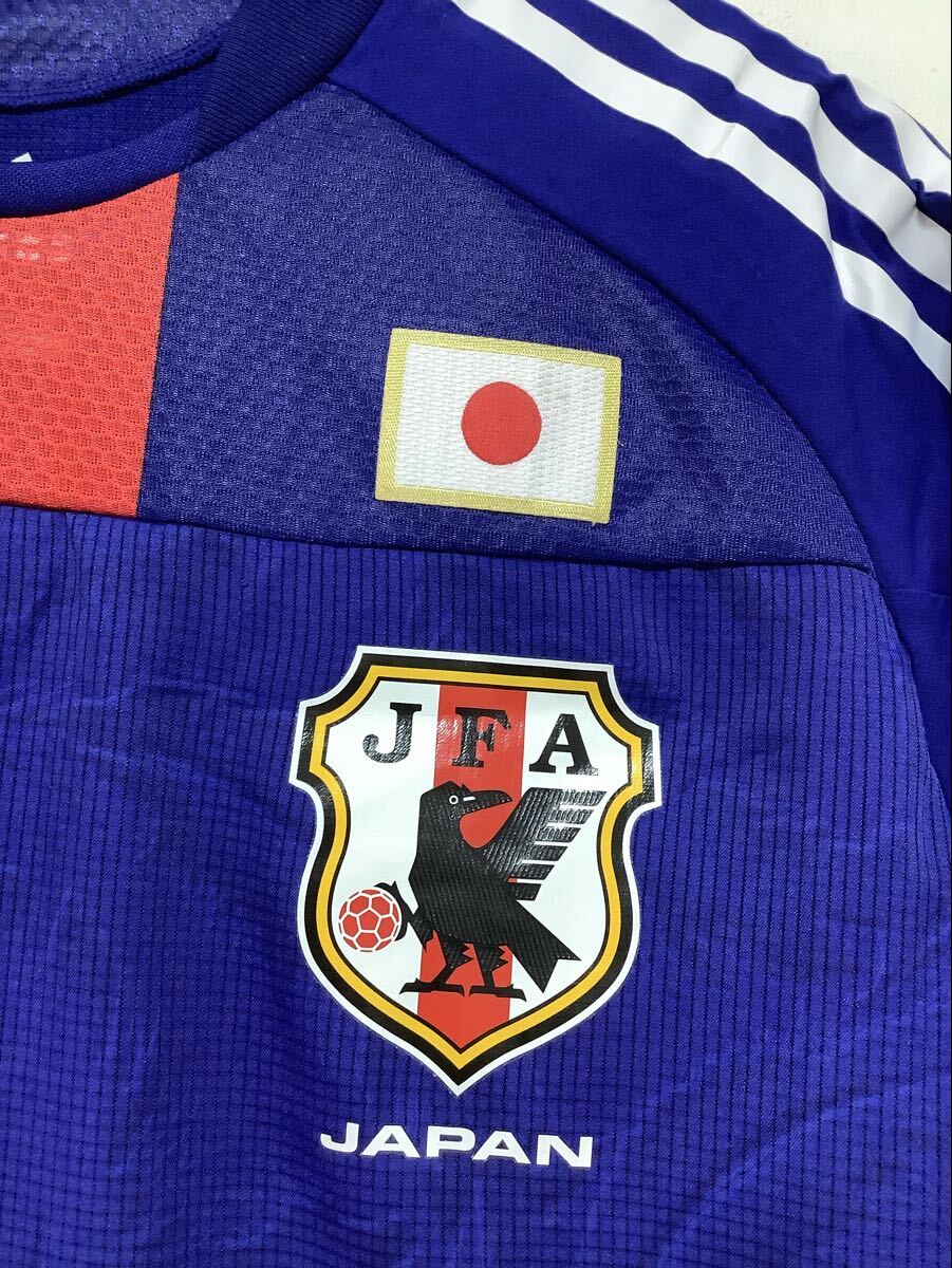 う1772 サッカー日本代表 2010-2011 長袖ユニフォーム adidas アディダス O ホーム 日本制 ロゴプリント サッカーシャツ 革命に導(dǎo)く羽