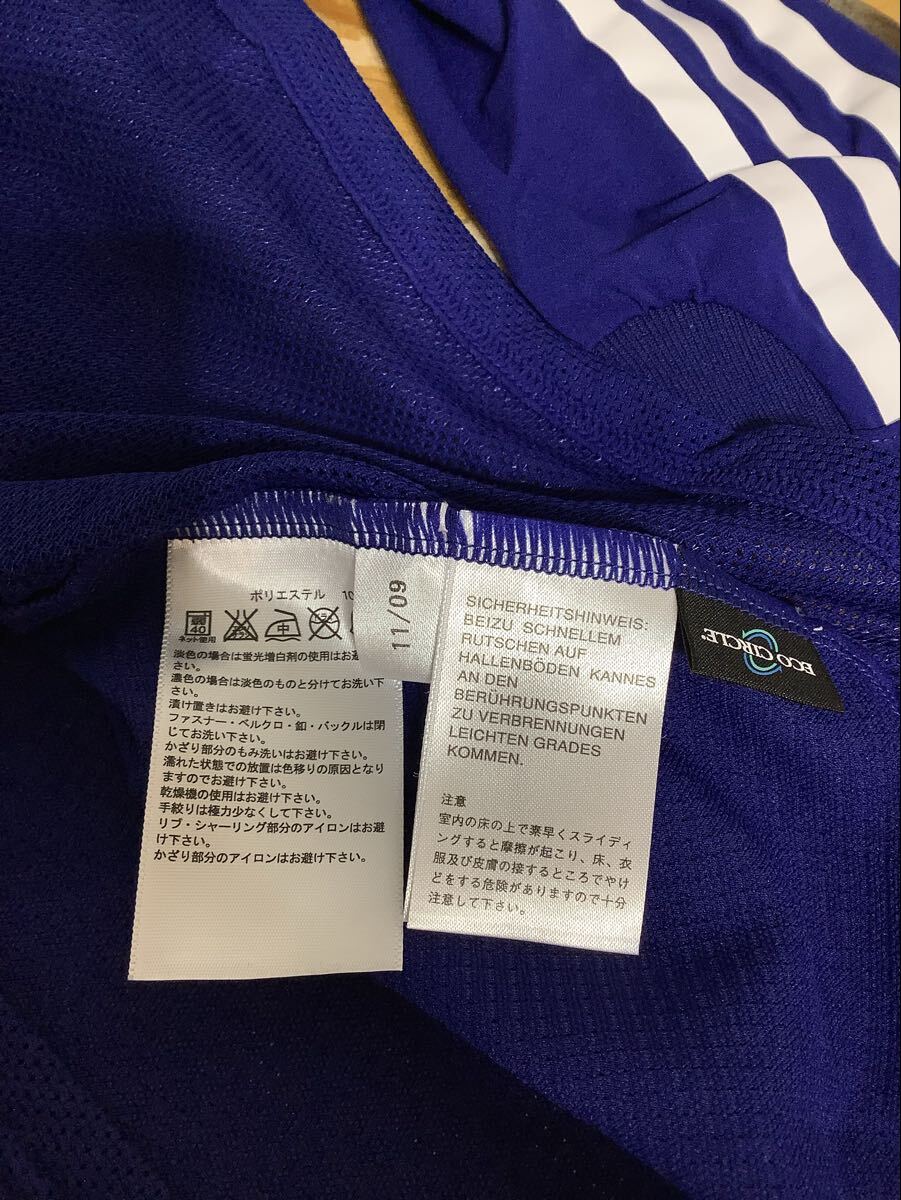 う1772 サッカー日本代表 2010-2011 長袖ユニフォーム adidas アディダス O ホーム 日本制 ロゴプリント サッカーシャツ 革命に導(dǎo)く羽
