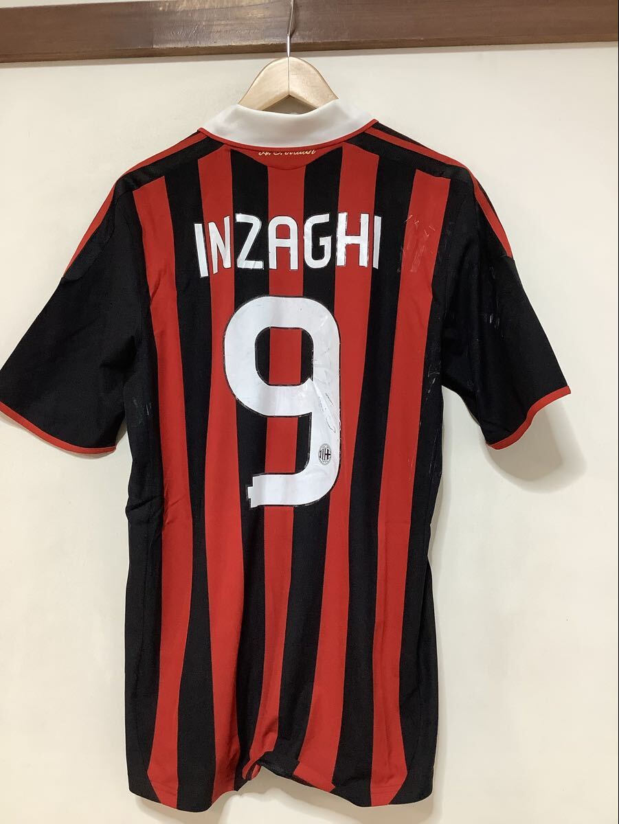 う1790 ACミラン 2009-2010 #9 フィリッポ インザーギ レプリカユニフォーム O ホーム adidas アディダス オールド bwin ロゴ刺繍