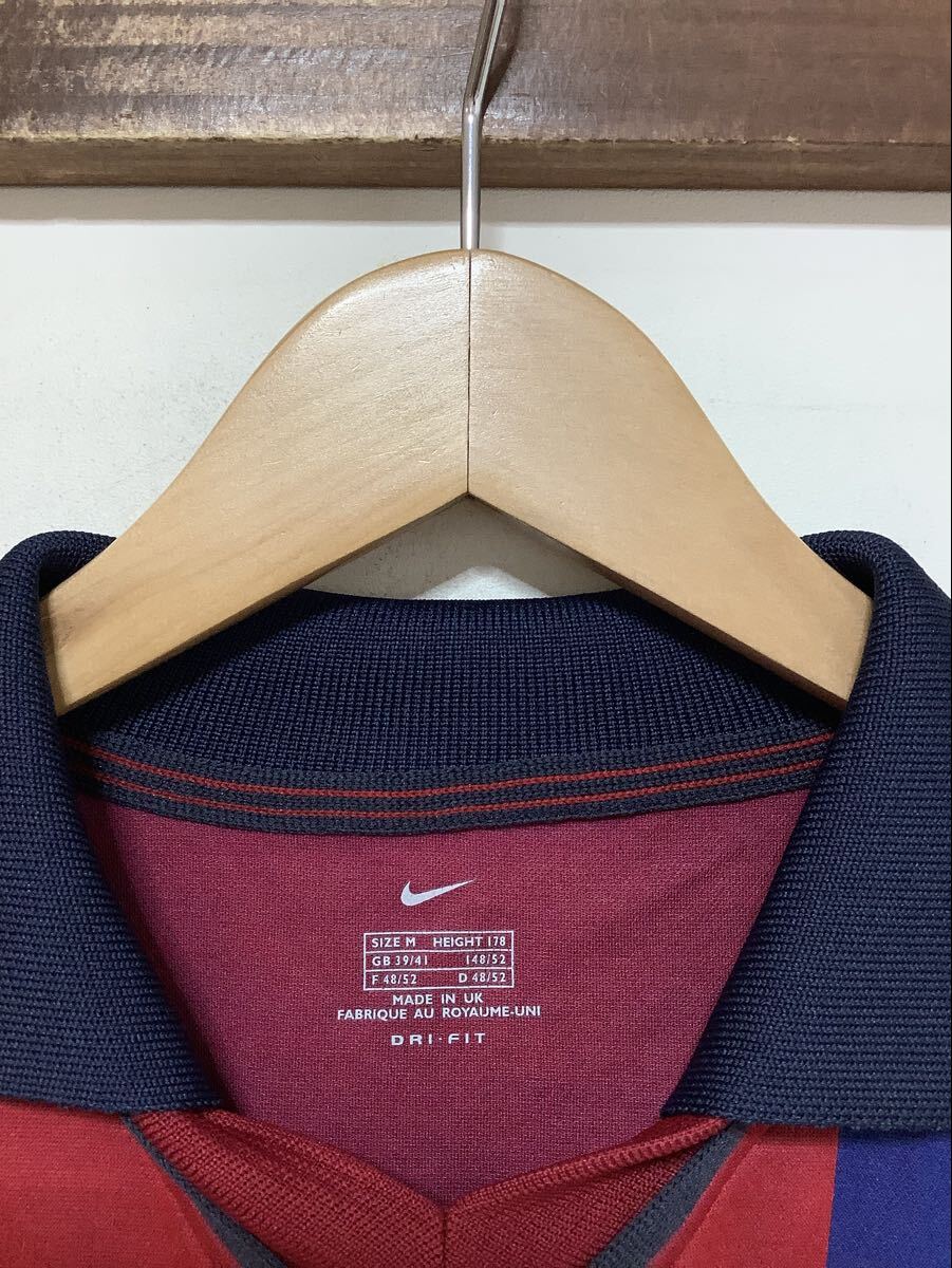う1798 FC バルセロナ 2000-2001 レプリカユニフォーム NIKE ナイキ M ホーム UK制 エンブレム刺繍 ロゴ刺繍 ビンテージ