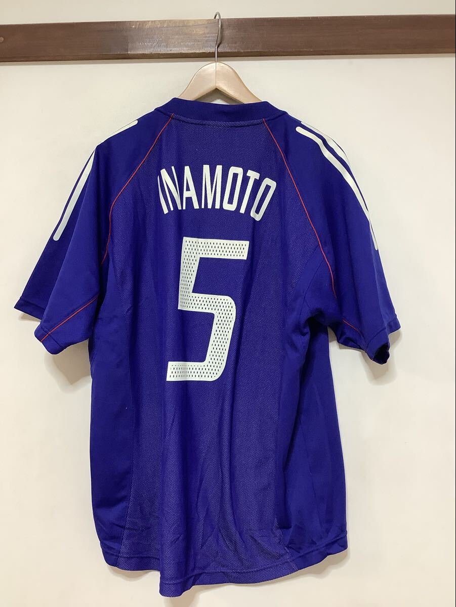 え1743 サッカー日本代表 adidas 2002-2003 #5 稲本 潤(rùn)一選手 レプリカユニフォーム 応援ユニフォーム XO ホーム 日本制 ロゴプリント