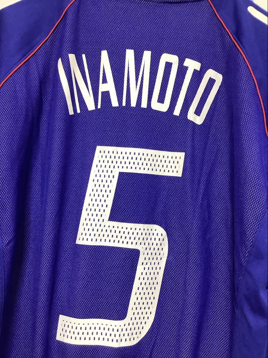 え1743 サッカー日本代表 adidas 2002-2003 #5 稲本 潤(rùn)一選手 レプリカユニフォーム 応援ユニフォーム XO ホーム 日本制 ロゴプリント