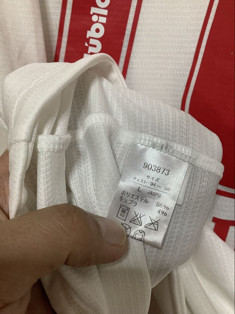 え1744 ジュビロ磐田 PUMA #18 前田 遼一選手 2014 アウェイ オーセンティックユニフォーム L ホワイト エンブレムプレート 日本制