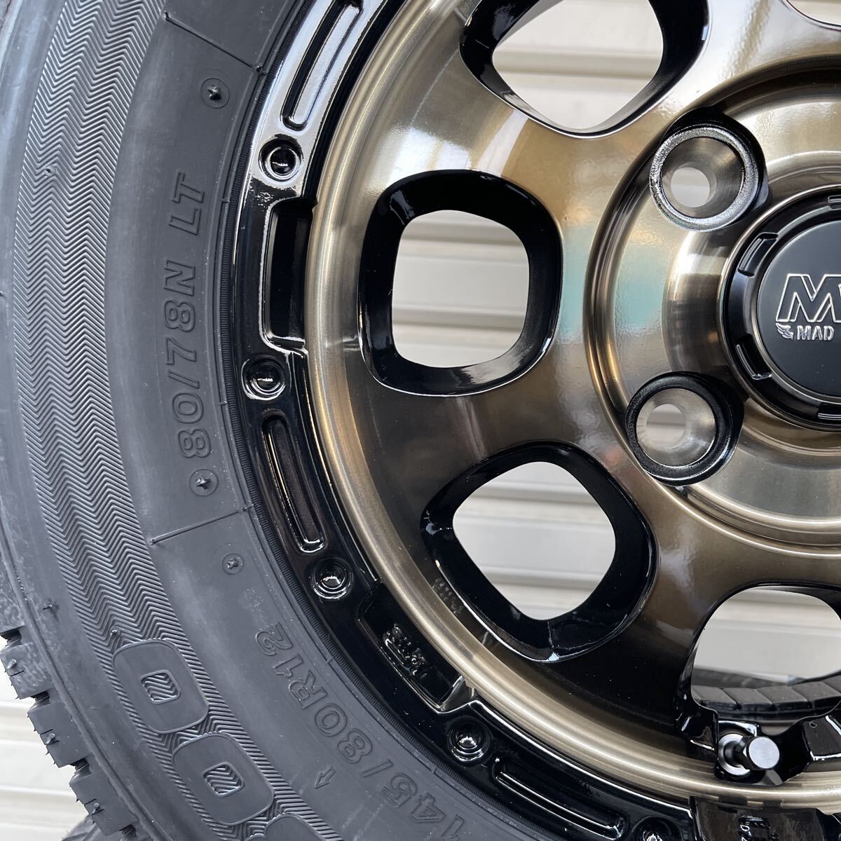 грязь Cross Grace *JWL-T bronze прозрачный Bridgestone *W300*145/80R12 легкий грузовик van Every NVAN Hijet новый товар зимний