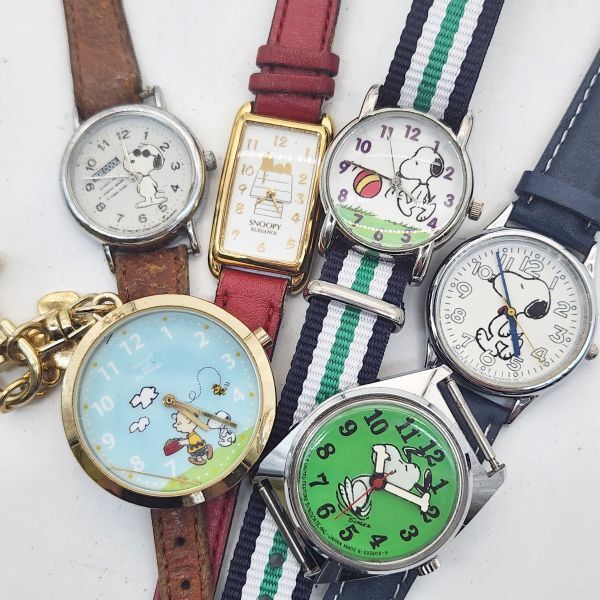 スヌーピー 6本セットまとめ CITIZEN 手巻き ヴィンテージ 腕時計 25-163