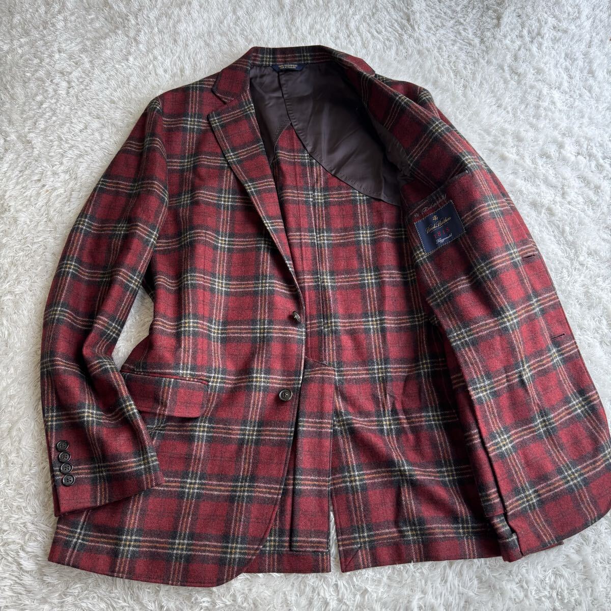 【美品】 ブルックスブラザーズ 1818 秋冬 起毛 ウール ジャケット チェック 42 L～XL相当_画像4