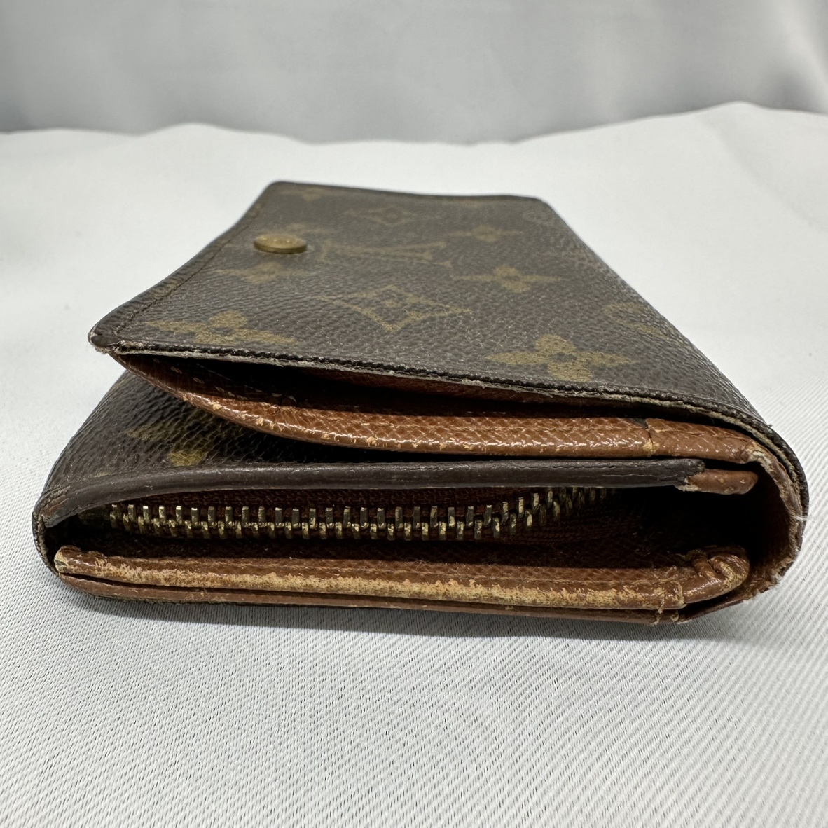 Louis Vuitton ルイ・ヴィトン モノグラム 二つ折り財布 ポルトモネビエトレゾール L字 M61730_画像3