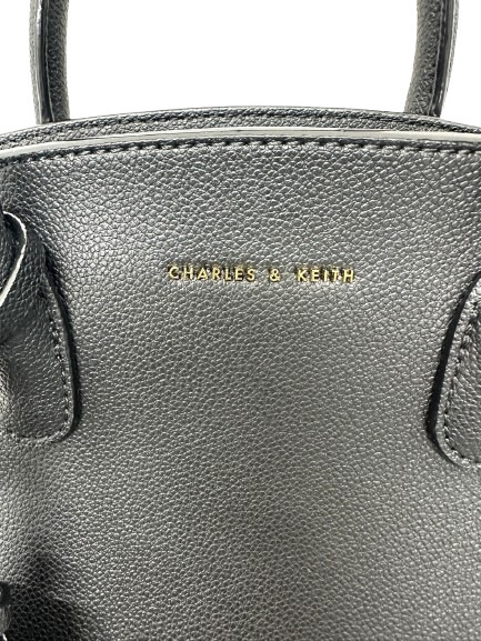 CHARLES&KEITH チャールズアンドキース 2way クラシック ダブルトップハンドル バッグ ブラック_画像5