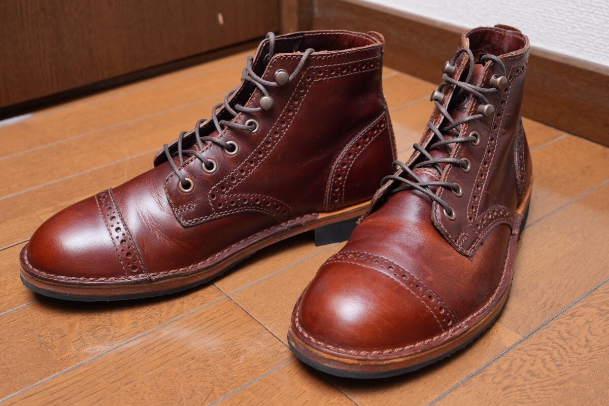 良品 廃盤 DANNER ダナー レースアップブーツ メンズ us7 希少モデル ウイングチップ