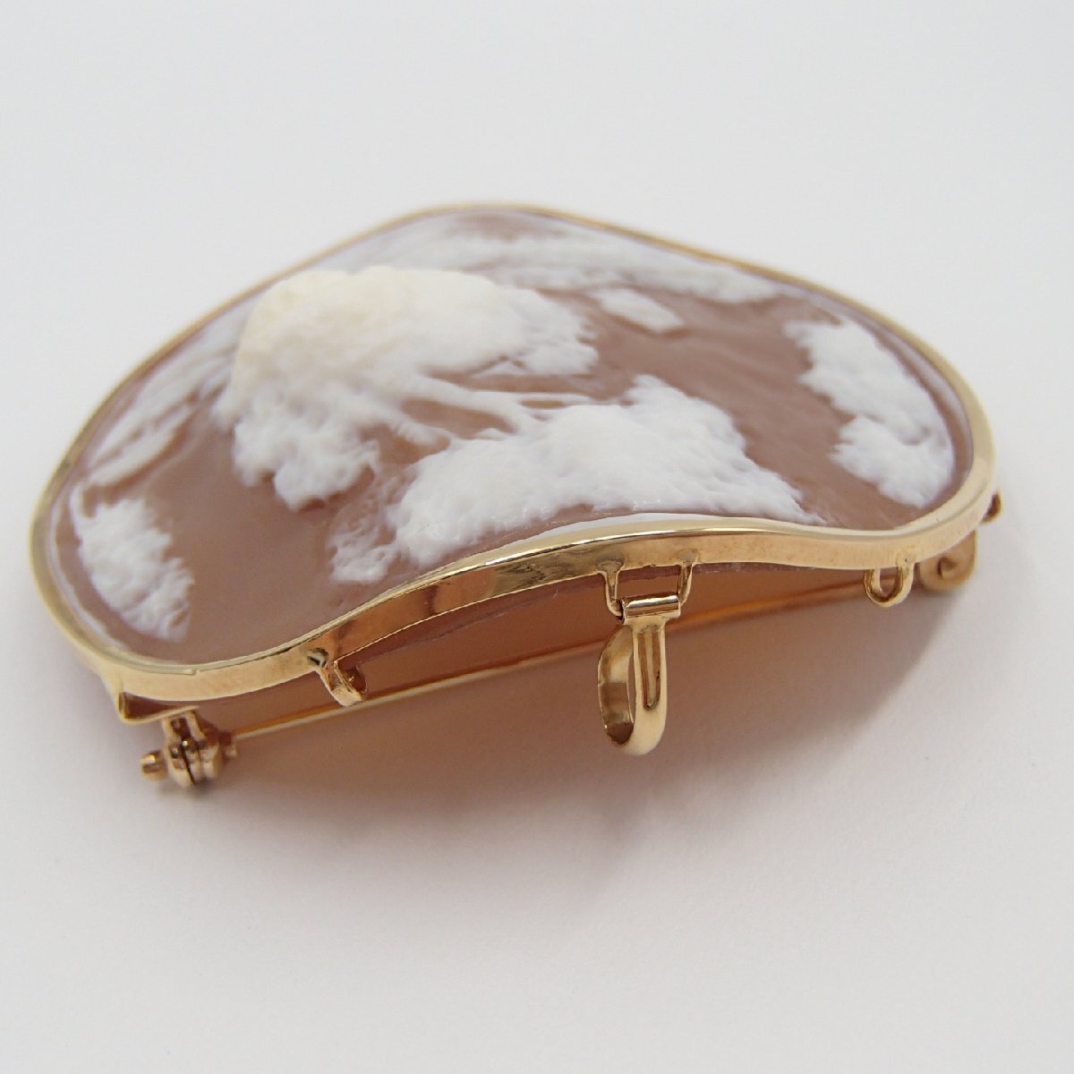 ◎カメオ ブローチ ペンダント トップ /K18 750 約18.7g /銘有り アクセサリー ペンダントトップ◎KON