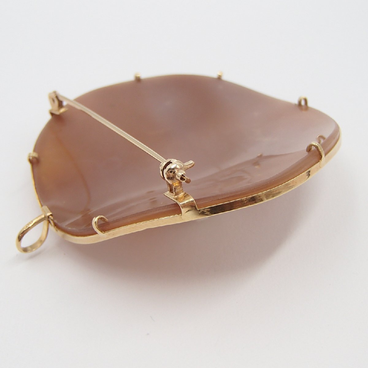 ◎カメオ ブローチ ペンダント トップ /K18 750 約18.7g /銘有り アクセサリー ペンダントトップ◎KON