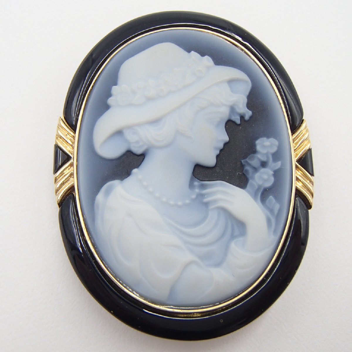 ◎カメオ ブローチ ペンダント トップ /K18 約13.6g / アクセサリー ペンダントトップ◎SS_1