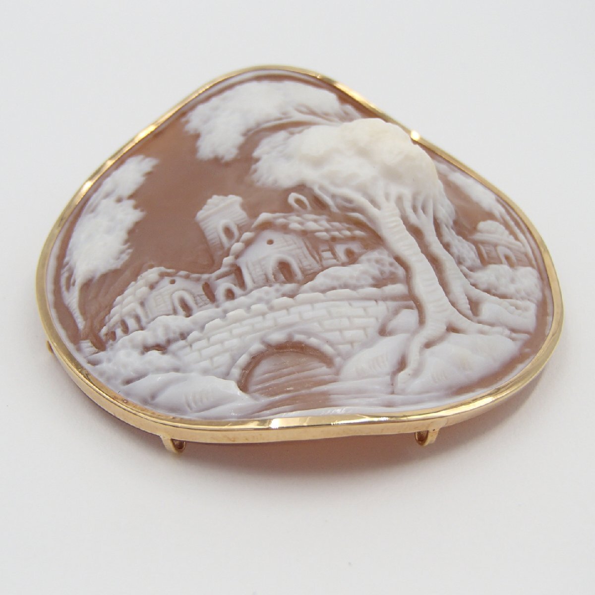 ◎カメオ ブローチ ペンダント トップ /K18 750 約18.7g /銘有り アクセサリー ペンダントトップ◎KON