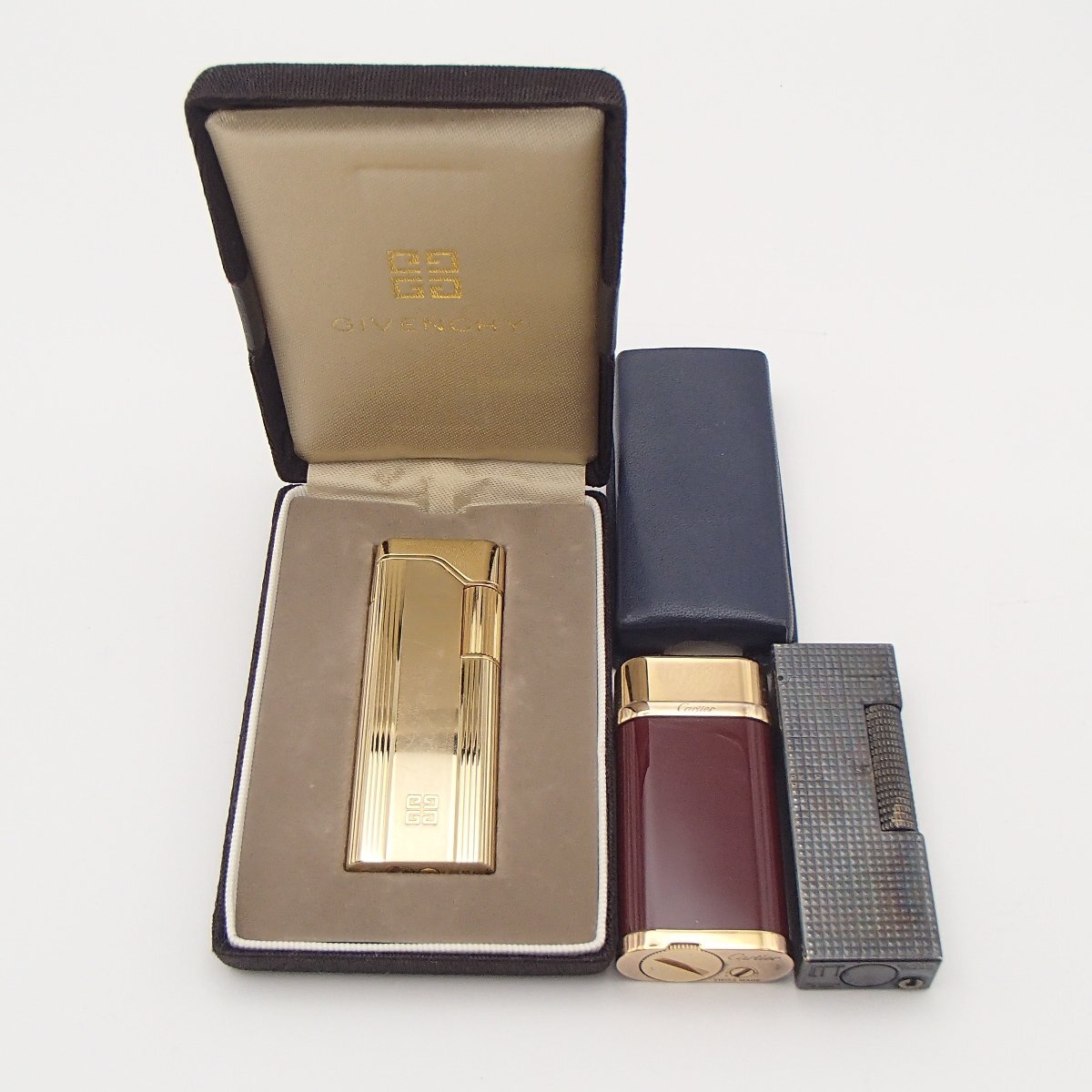 ★ブランドライター まとめ 3點 /カルティエ　ダンヒル　ジバンシー/ ガスライター 喫煙具 著火未確認(rèn)★MM