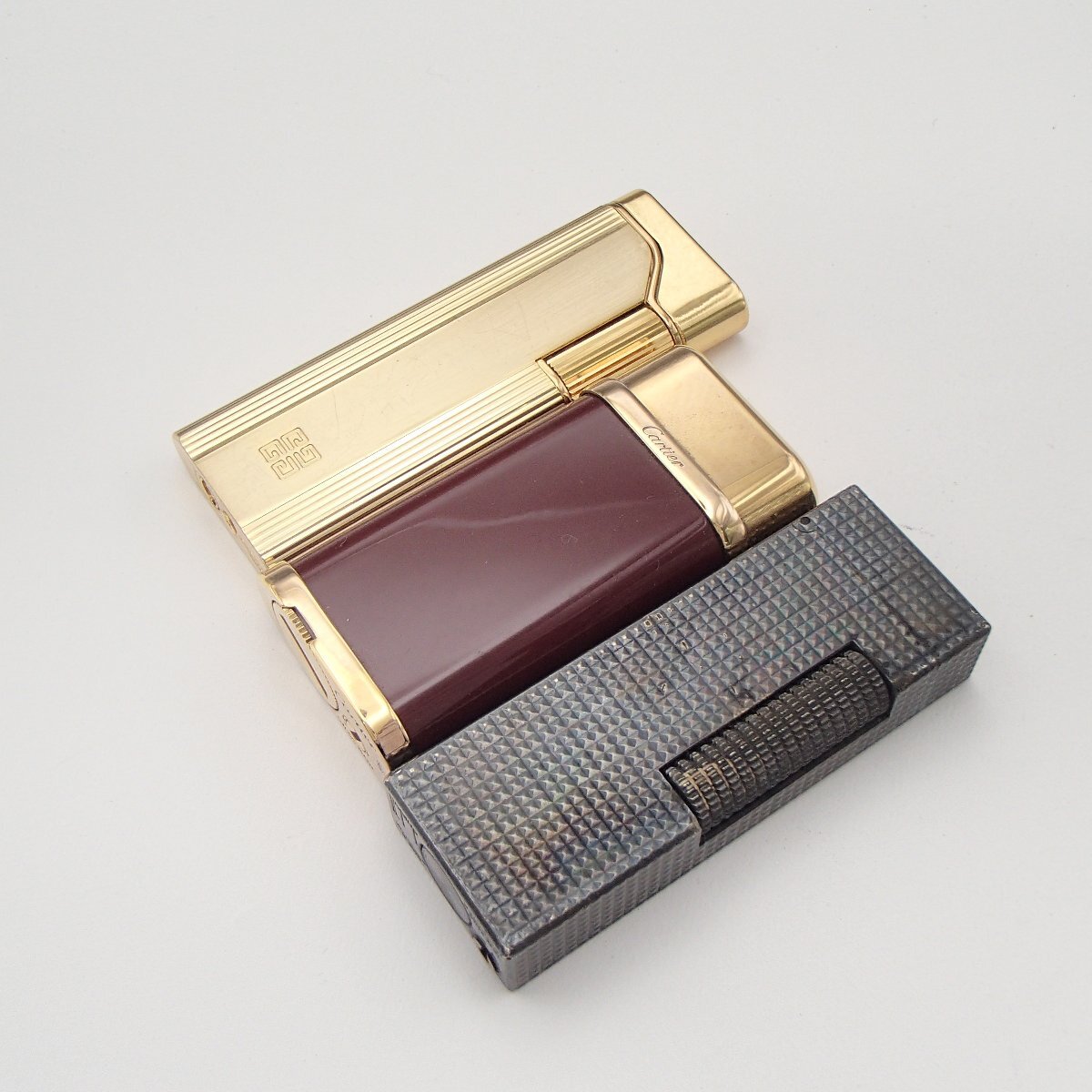 ★ブランドライター まとめ 3點 /カルティエ　ダンヒル　ジバンシー/ ガスライター 喫煙具 著火未確認(rèn)★MM